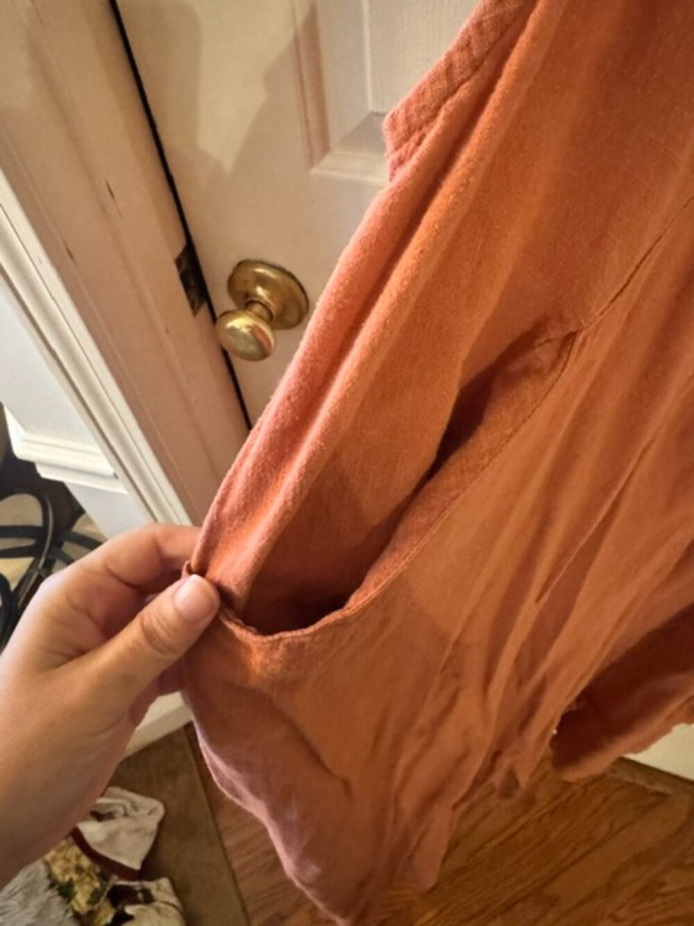 Natural Life Carrington Overall Jumpsuit Wide Legs Rust/Terracotta Size Large - Picture 6 of 7